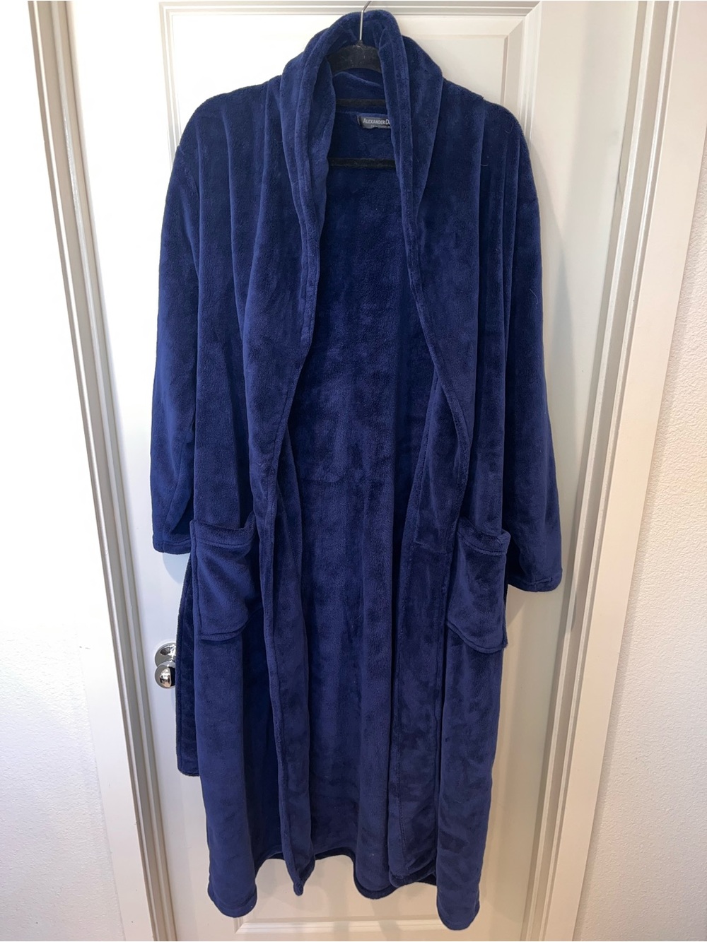Alexander Del Rossa Mens size s/m Robe Plush Fleece Hooded Bathrobe no tag